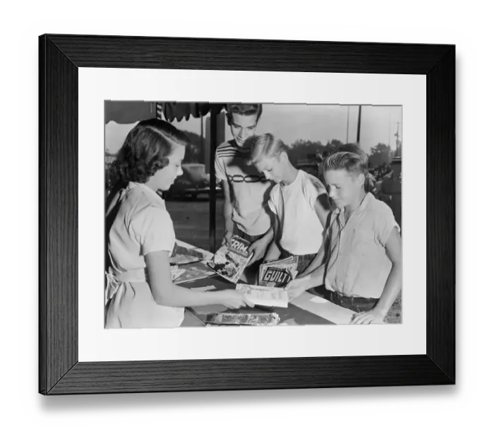 Framed Print : Youngsters at Book Trading Event Framed Print : Youngsters at Book Trading Event