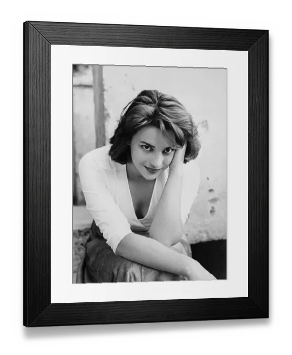 Framed Print : Giovanna Ralli Posing with One Arm on Her Knee Framed Print : Giovanna Ralli Posing with One Arm on Her Knee