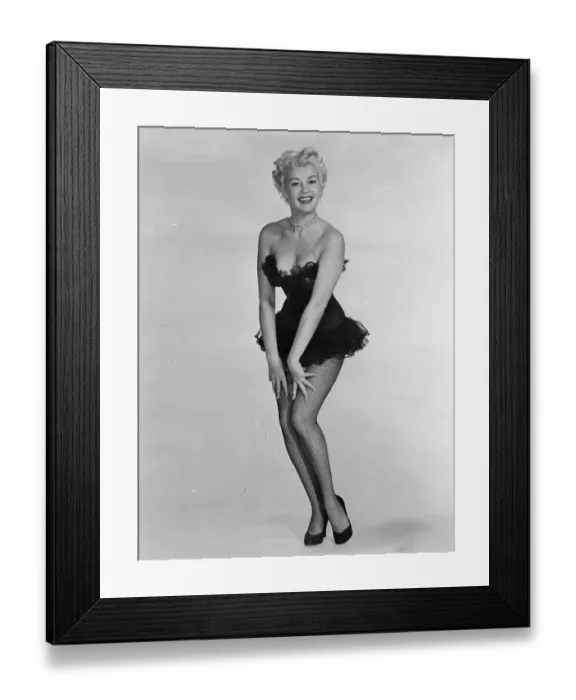 Framed Print : Betty Grable Posing with Her Hands on Her Knees Framed Print : Betty Grable Posing with Her Hands on Her Knees