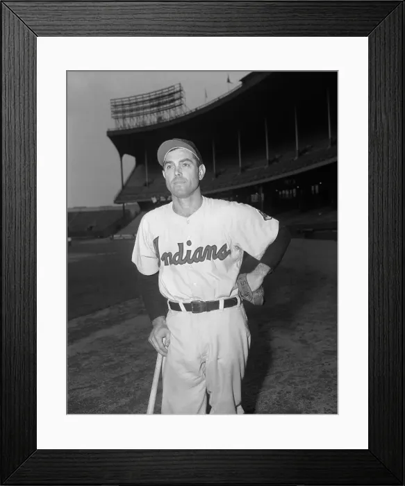 Framed Print : Portrait of Indians Baseball Player Hank Majeski in Uniform Framed Print : Portrait of Indians Baseball Player Hank Majeski in Uniform