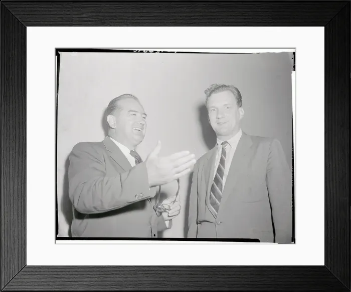 Framed Print : Joseph McCarthy with Edward B Williams