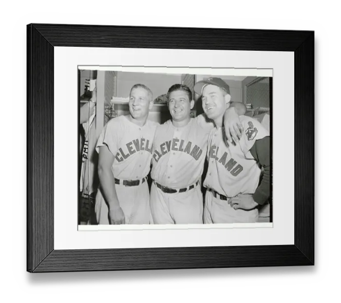 Framed Print : Portrait of Al Rosen With Teammates