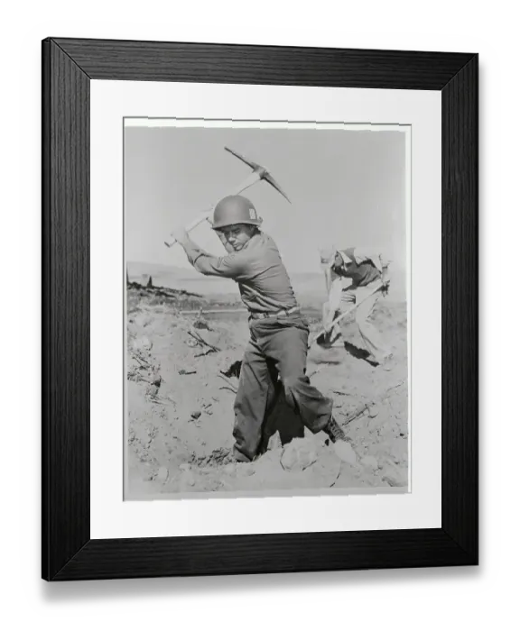 Framed Print : Audie Murphy Breaking Earth Framed Print : Audie Murphy Breaking Earth