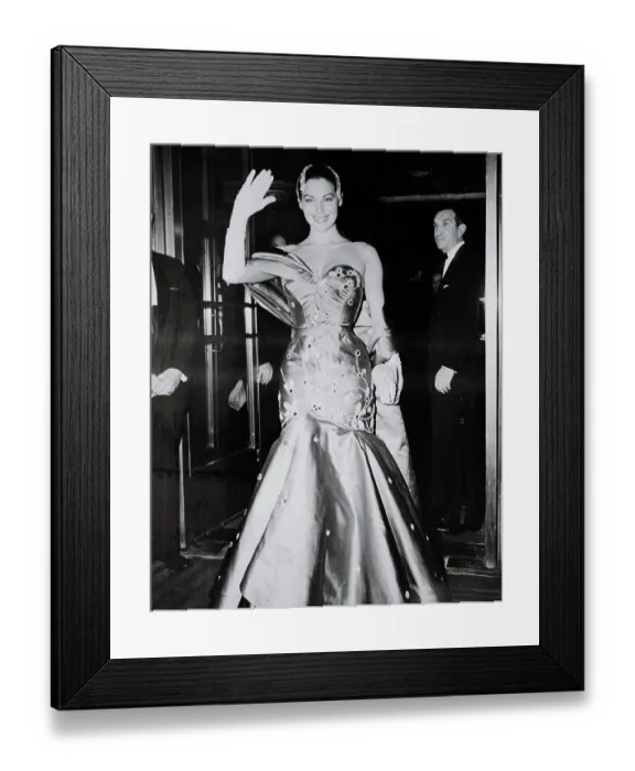 Framed Print : Ava Gardner Waving to Crowd Framed Print : Ava Gardner Waving to Crowd
