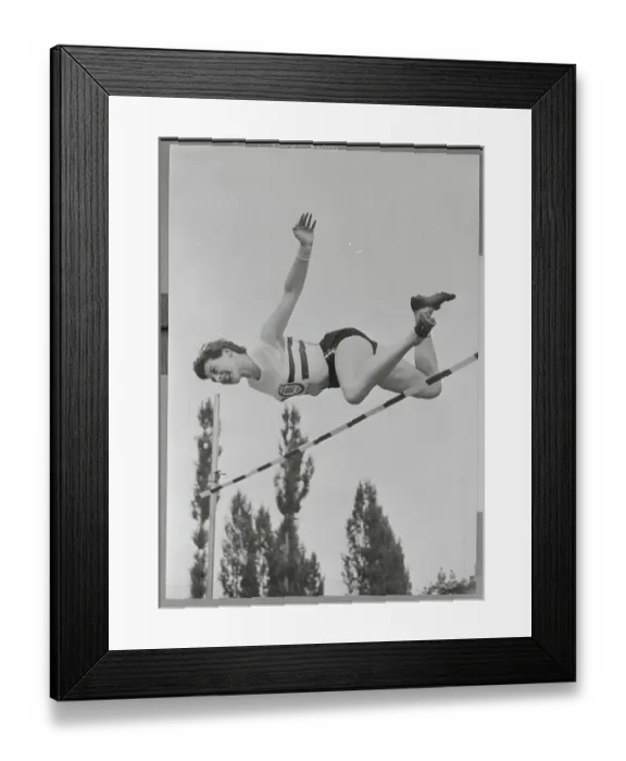 Framed Print : Thelma Hopkins in Jumping Framed Print : Thelma Hopkins in Jumping
