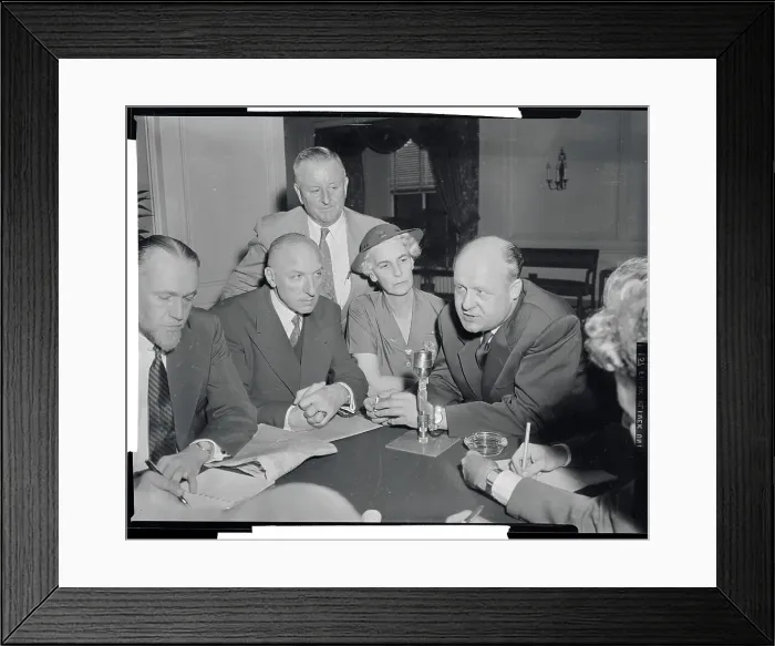 Framed Print : Val Peterson Meeting with Defense Leaders Framed Print : Val Peterson Meeting with Defense Leaders