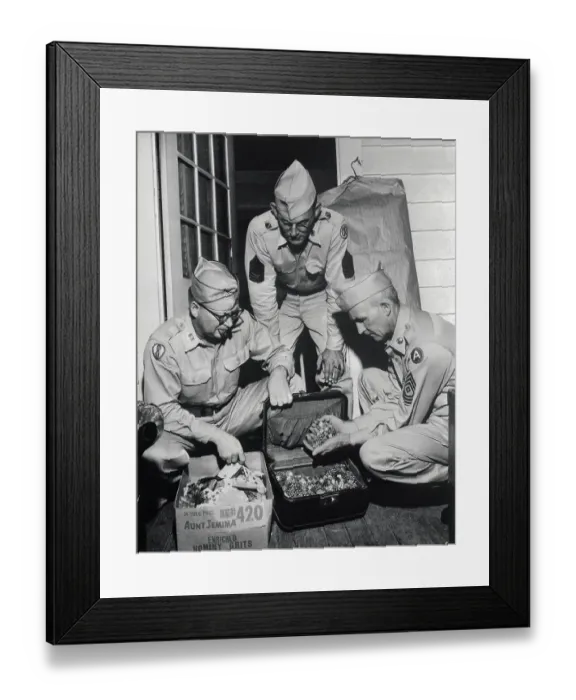 Framed Print : Guardsmen Inspecting Boxes Framed Print : Guardsmen Inspecting Boxes