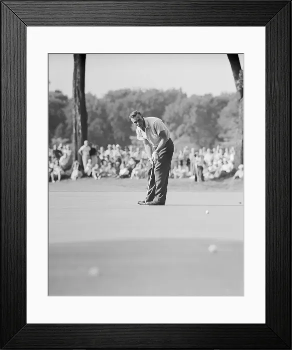 Framed Print : View of Arnold Palmer Putting Framed Print : View of Arnold Palmer Putting