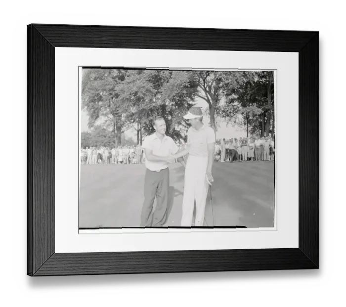 Framed Print : Arnold Palmer and Robert Sweeny Shaking Hands Framed Print : Arnold Palmer and Robert Sweeny Shaking Hands