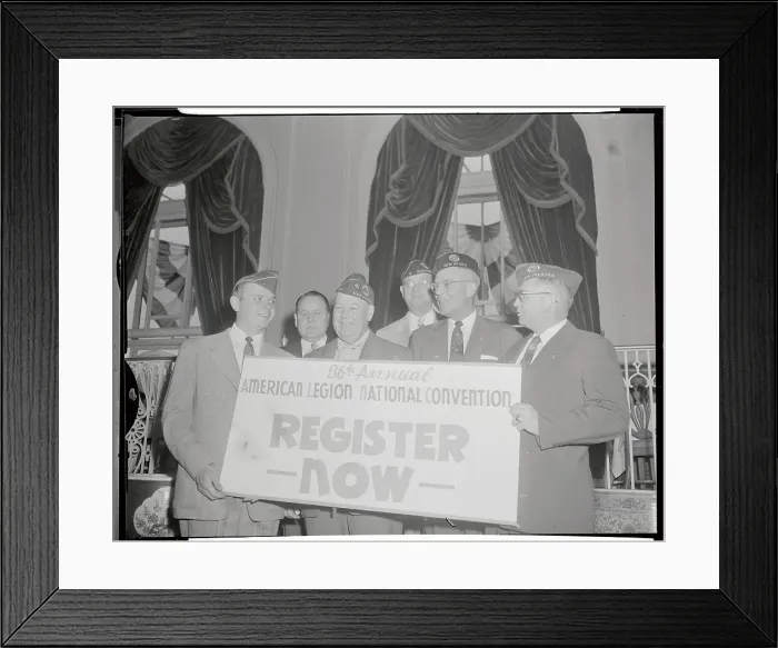 Framed Print : Men with Voting Sign Framed Print : Men with Voting Sign