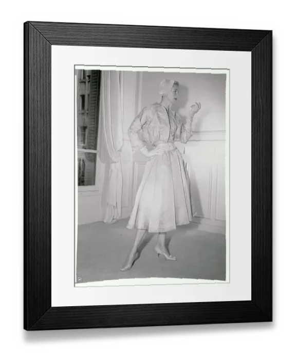 Framed Print : Woman Modeling a Dress Framed Print : Woman Modeling a Dress