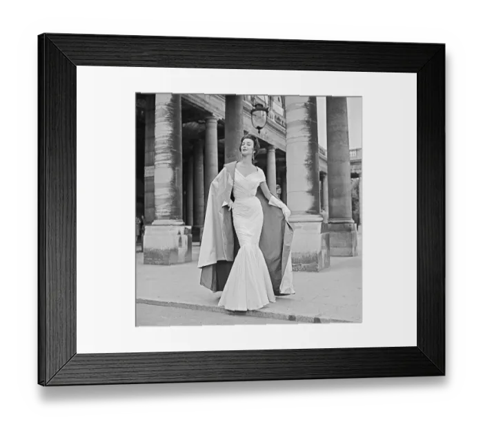 Framed Print : Woman Modeling a Dress Framed Print : Woman Modeling a Dress