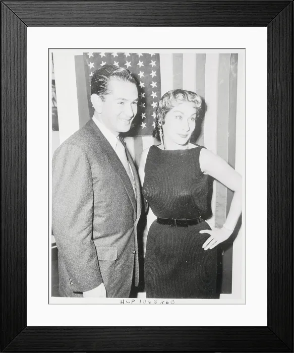 Framed Print : Portrait of Moises Vivanco and Yma Sumac Framed Print : Portrait of Moises Vivanco and Yma Sumac