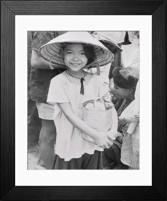 Framed Print : Portrait of Vietnamese Refugee Framed Print : Portrait of Vietnamese Refugee