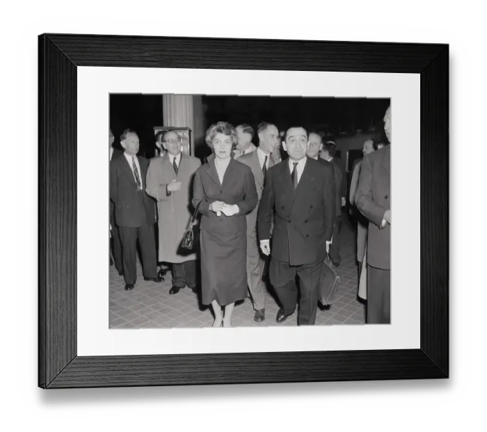 Framed Print : Pierre Mendes-France with Wife Framed Print : Pierre Mendes-France with Wife