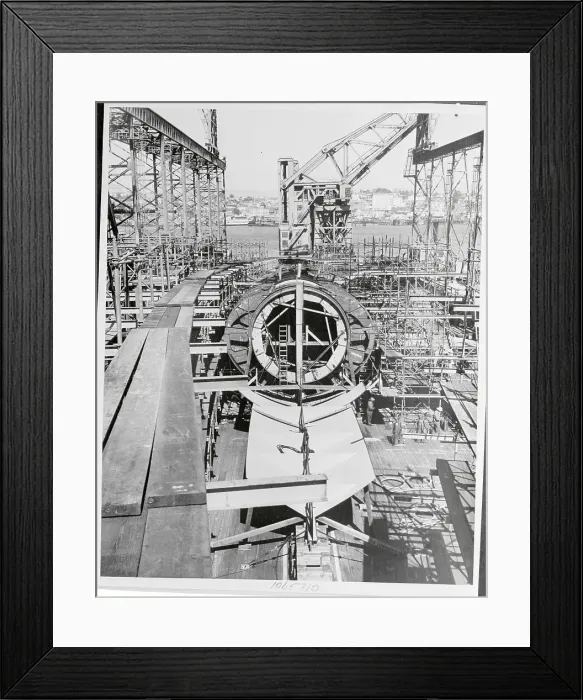 Framed Print : The USS Grayback Being Constructed Framed Print : The USS Grayback Being Constructed