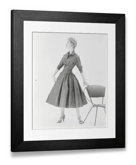 Framed Print : Woman Modeling a Marjae Dress Framed Print : Woman Modeling a Marjae Dress