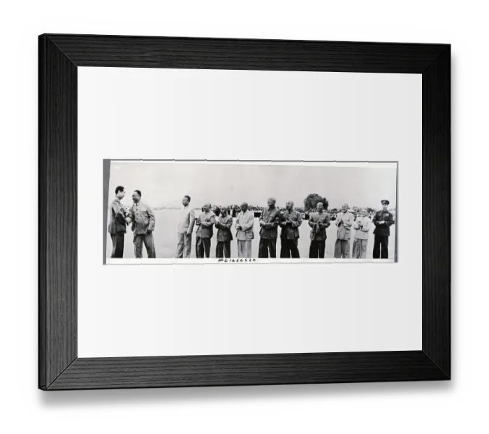 Framed Print : Chinese Leaders Greeting Chou En-Lai Framed Print : Chinese Leaders Greeting Chou En-Lai
