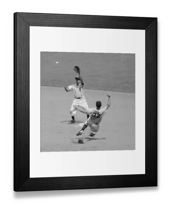 Framed Print : Chuck Diering Trying to Steal Second Base Framed Print : Chuck Diering Trying to Steal Second Base