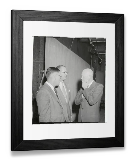 Framed Print : Dwight D. Eisenhower Pausing with His Communication's Specialist Framed Print : Dwight D. Eisenhower Pausing with His Communication's Specialist