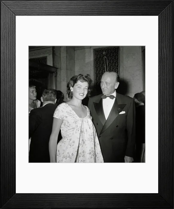 Framed Print : Portrait of Gene Tierney and Michael Curtiz Framed Print : Portrait of Gene Tierney and Michael Curtiz