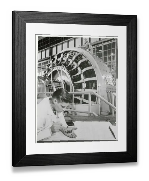 Framed Print : Charles L. Vaughan Showing a Motor Framed Print : Charles L. Vaughan Showing a Motor