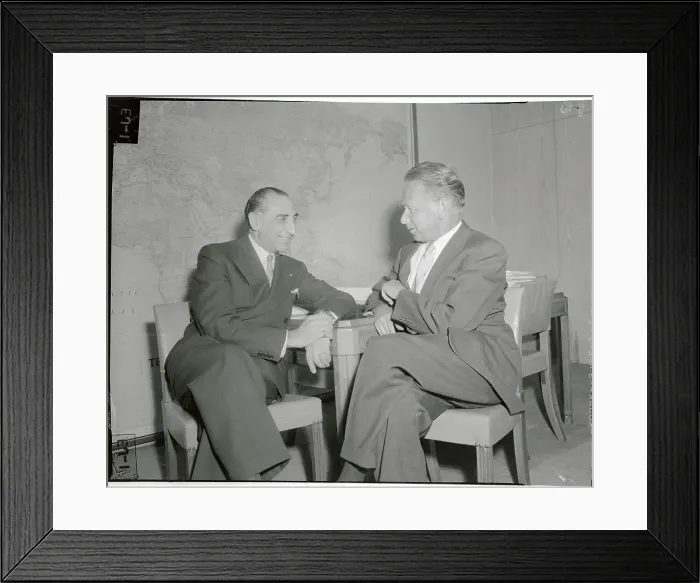 Framed Print : Christian X. Palamas with Dag Hammarskjold Framed Print : Christian X. Palamas with Dag Hammarskjold