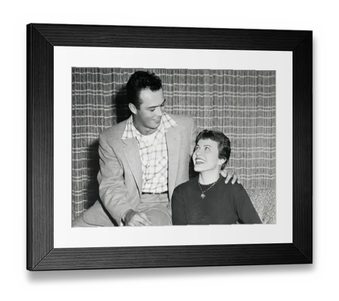 Framed Print : Portrait of Ed Mathews and Virjean Louby Framed Print : Portrait of Ed Mathews and Virjean Louby