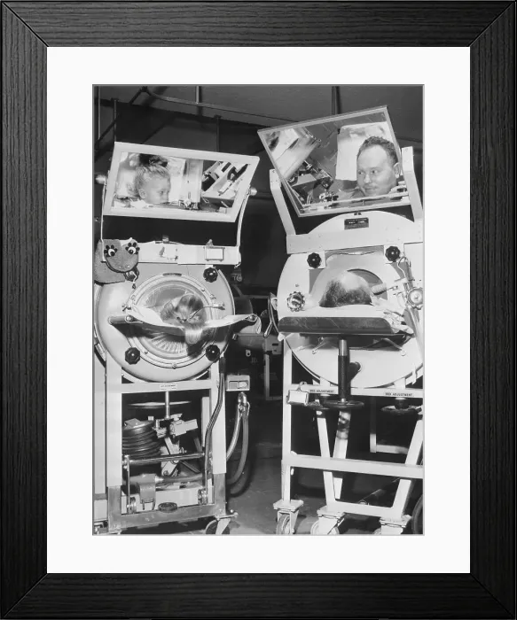 Framed Print : Iron Lung Patients Framed Print : Iron Lung Patients