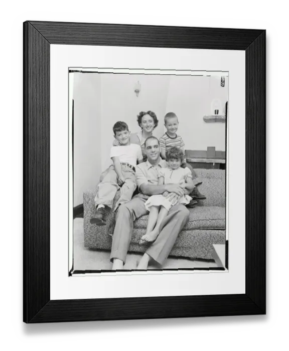 Framed Print : Portrait of Carl Olson With His Family