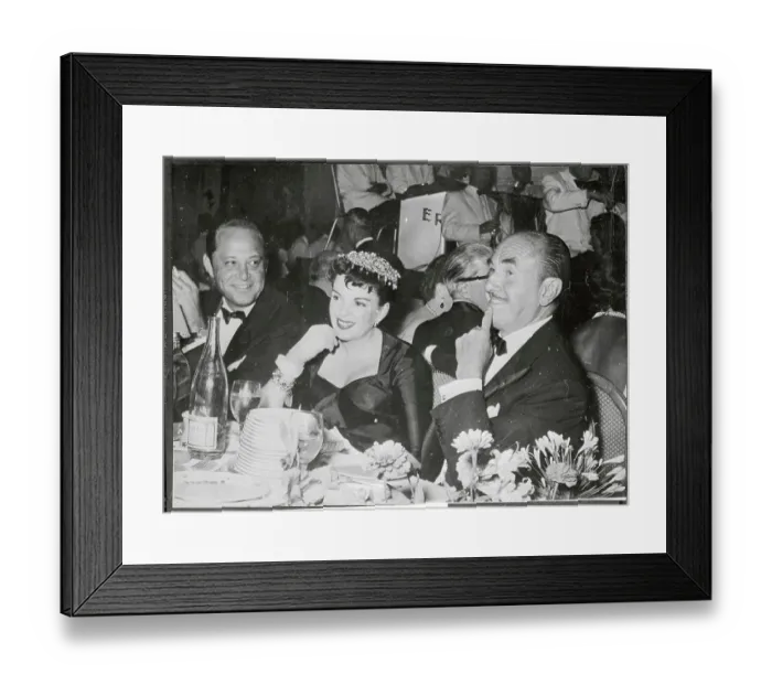 Framed Print : Judy Garland with Husband and Friend at Polio Benefit Framed Print : Judy Garland with Husband and Friend at Polio Benefit