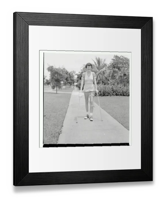 Framed Print : Portrait of Polio Victim Framed Print : Portrait of Polio Victim