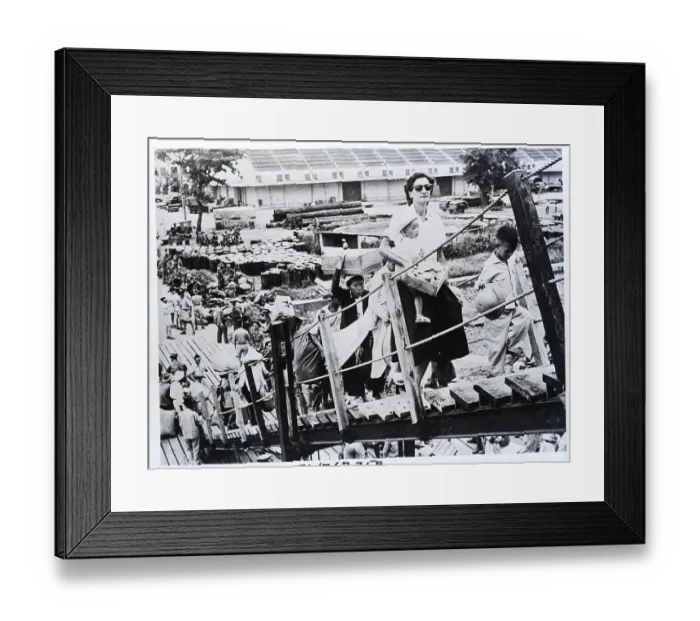 Framed Print : French Social Worker Helps Vietnamese Framed Print : French Social Worker Helps Vietnamese