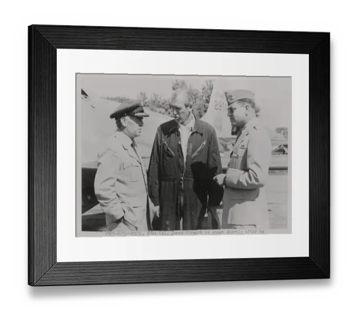 Framed Print : James Stewart Arriving at Offutt Air Base Framed Print : James Stewart Arriving at Offutt Air Base