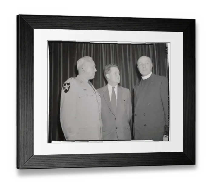 Framed Print : Bela Varga Standing with Charles Kersten and John Stokes Framed Print : Bela Varga Standing with Charles Kersten and John Stokes