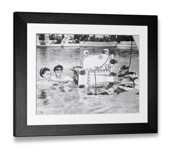 Framed Print : Esther Williams and Howard Keel Filming Jupiter's Darling Framed Print : Esther Williams and Howard Keel Filming Jupiter's Darling