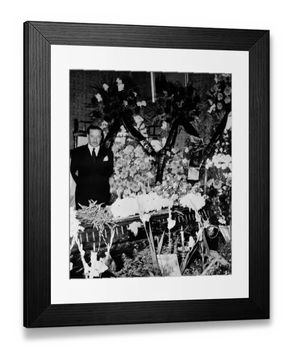 Framed Print : Nephew Standing at Casket of Callogero Vizzini Framed Print : Nephew Standing at Casket of Callogero Vizzini