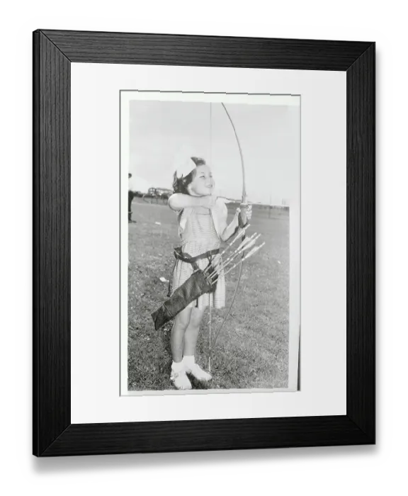 Framed Print : Girl with Bow and Arrow Framed Print : Girl with Bow and Arrow