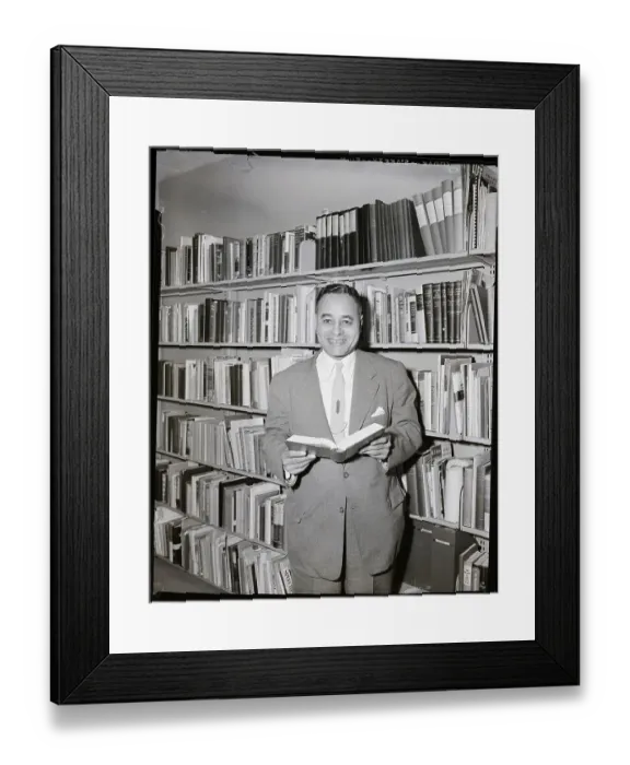Framed Print : Ralph Bunche Smiling in Office Framed Print : Ralph Bunche Smiling in Office
