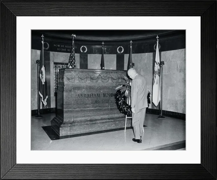 Framed Print : Dwight D. Eisenhower Standing at Tomb Site Framed Print : Dwight D. Eisenhower Standing at Tomb Site