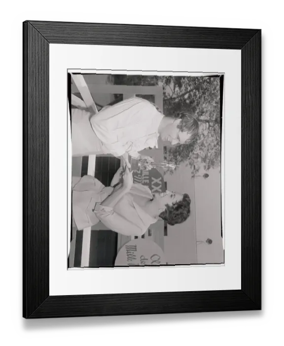 Framed Print : Katy Jurando Showing Her Award to Marlon Brando Framed Print : Katy Jurando Showing Her Award to Marlon Brando