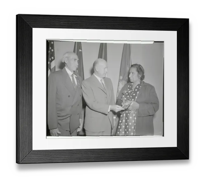 Framed Print : Charles Thomas Presenting Mr. & Mrs. Guillen with a Medal of Honor Framed Print : Charles Thomas Presenting Mr. & Mrs. Guillen with a Medal of Honor