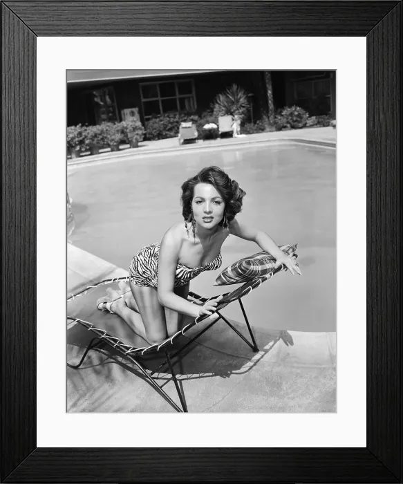 Framed Print : Sarita Montiel Wearing Bathing Suit Framed Print : Sarita Montiel Wearing Bathing Suit