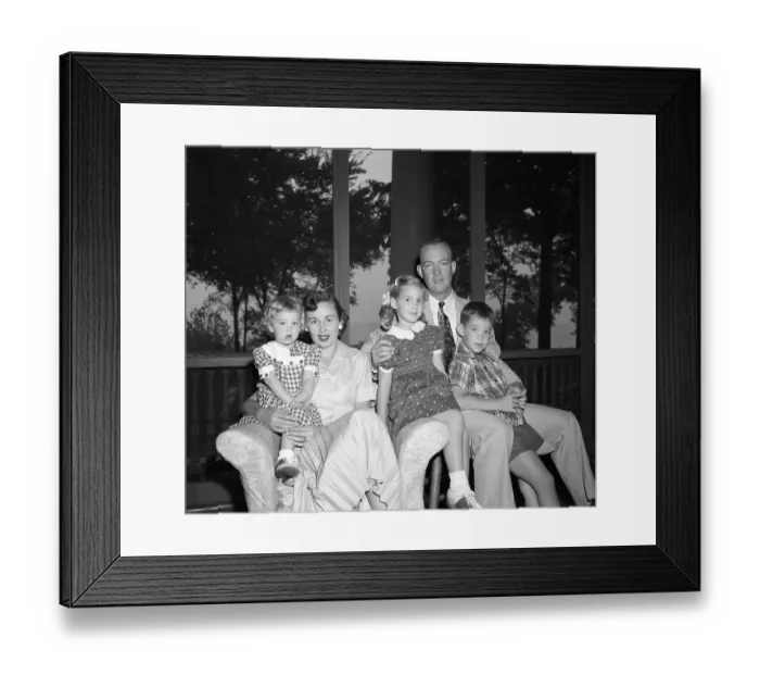 Framed Print : Portrait of John Eisenhower with Family Sitting on Porch Framed Print : Portrait of John Eisenhower with Family Sitting on Porch