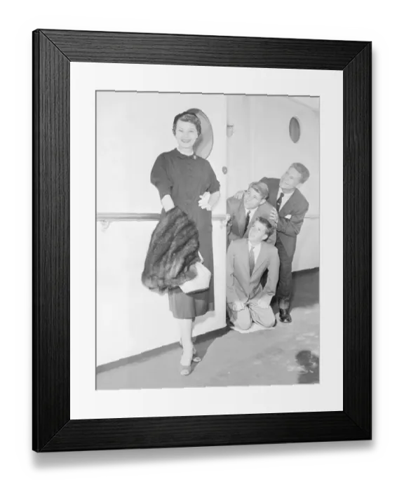 Framed Print : Harriet Nelson and Family Returning From Vacation