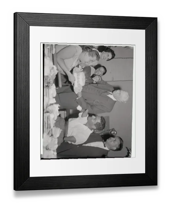 Framed Print : Bernard Baruch Cutting a Birthday Cake Framed Print : Bernard Baruch Cutting a Birthday Cake