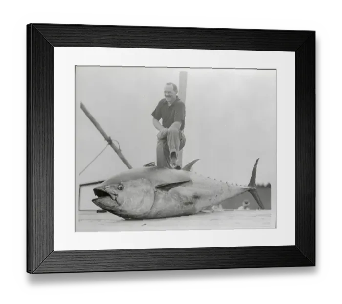 Framed Print : Fisherman with Large Tuna Framed Print : Fisherman with Large Tuna