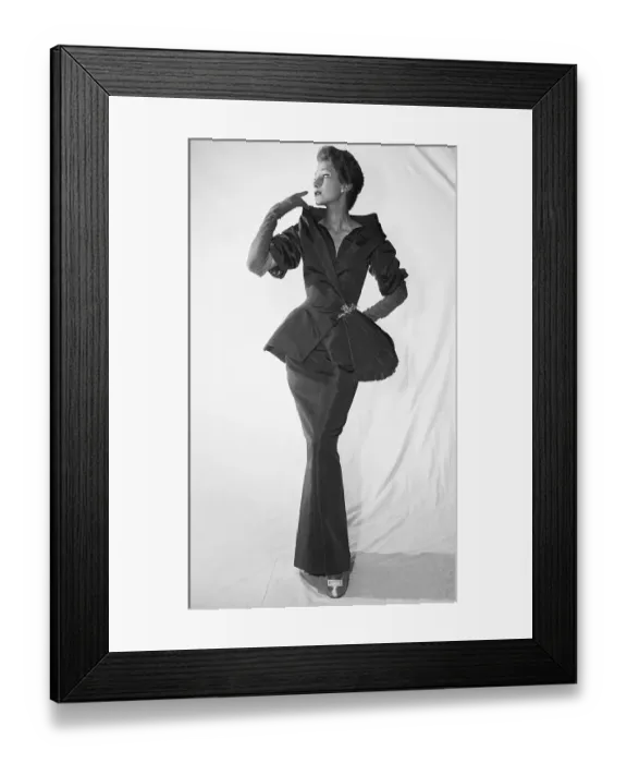 Framed Print : Model Displays Dior Evening Dress Framed Print : Model Displays Dior Evening Dress