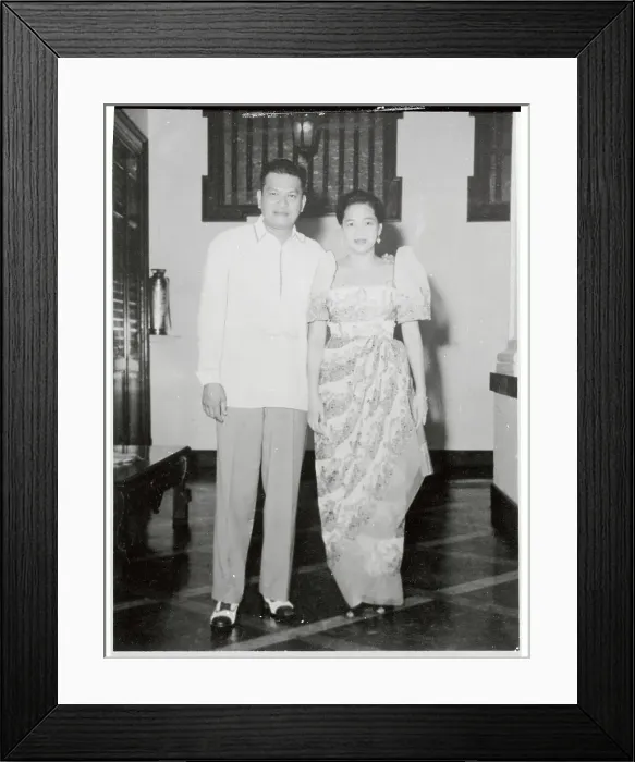 Framed Print : Portrait of Ramon Magsaysay and Wife Framed Print : Portrait of Ramon Magsaysay and Wife