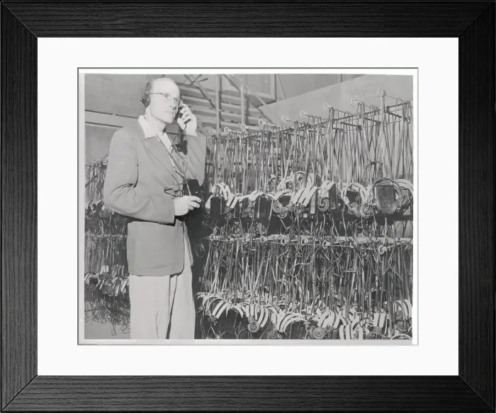 Framed Print : Reverend Checking Headphones Framed Print : Reverend Checking Headphones